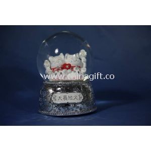 Snow Globes Carousles With Music Rotating