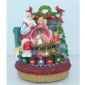 Resin christmas tree and father Water/Snow Globes music box with hand painting small picture