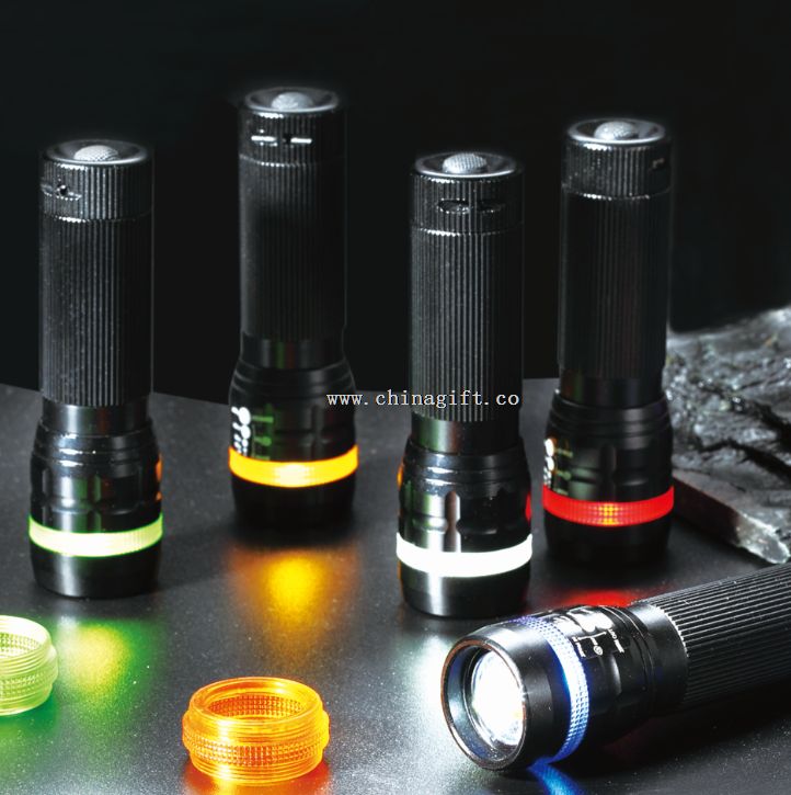 colorful ring led flashlight