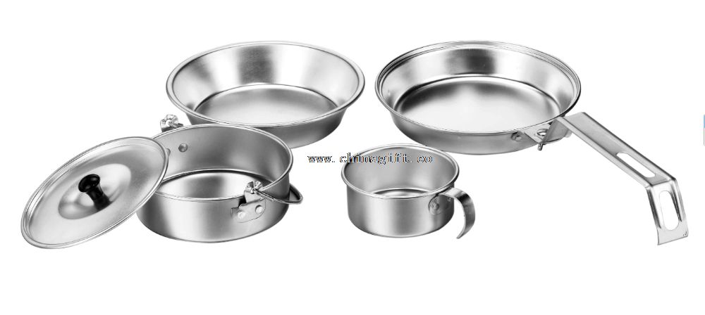 5pcs fericit baronul exterior aluminiu anodizat set de gătit