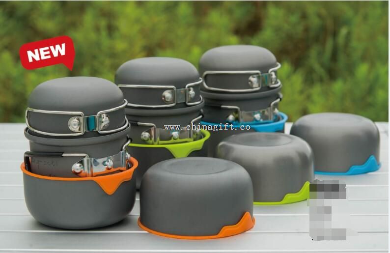 Hard anodized aluminum cookset