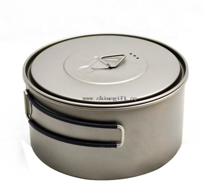 900ml titanium camping cookware pot