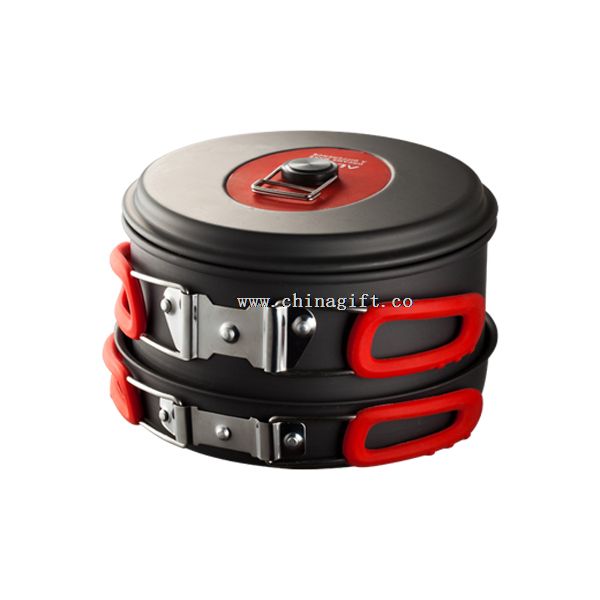 Hard anodized camping cookware