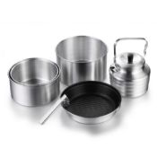 7pcs Aluminium travel cook set images