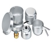 9pcs Outdoor-Gehäuse aus eloxiertem Aluminium Kochen Satz images