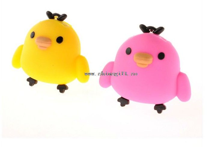 lovely chicken shaped pvc usb flash drive