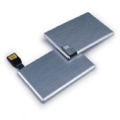 Metal ultra-thin credit card 32gb usb flash drive images