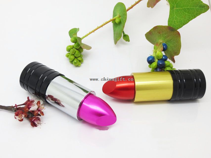 rouge à lèvres métal forme lecteurs flash usb avec logo