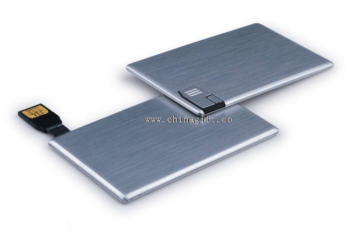 Metal ultra-thin credit card 32gb usb flash drive