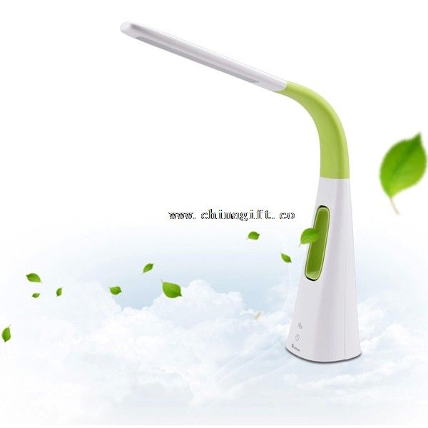 foldable dimmable led table lamp with bladeless fan