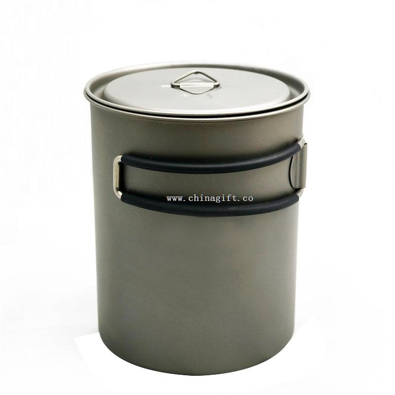 850ml titanium camping pot and lid