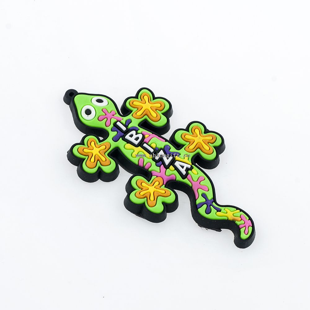 2016 fashion home decoration custom gecko pvc fridge magnets