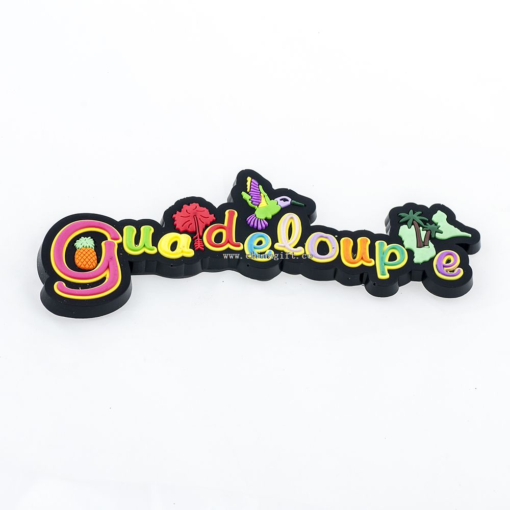 2016 fashion home decoration custom guadeloupe pvc fridge magnets