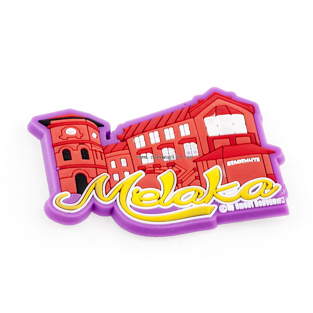 2016 fashion home decoration custom Melaka house pvc fridge magnets