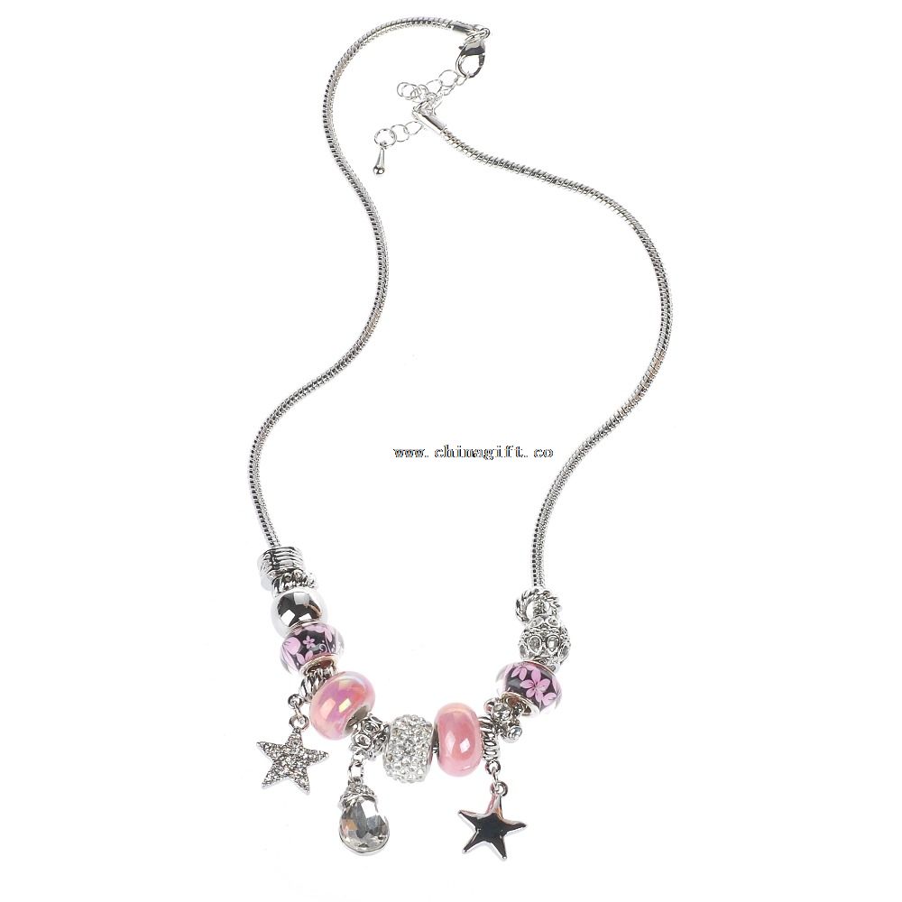 2016 fashion pendant girls jewel bead necklace