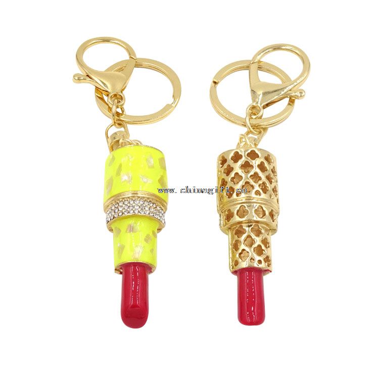 3D keychain lipstick promotion key chain