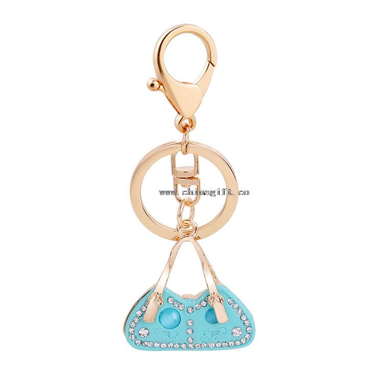 Bag rhinestone keychain