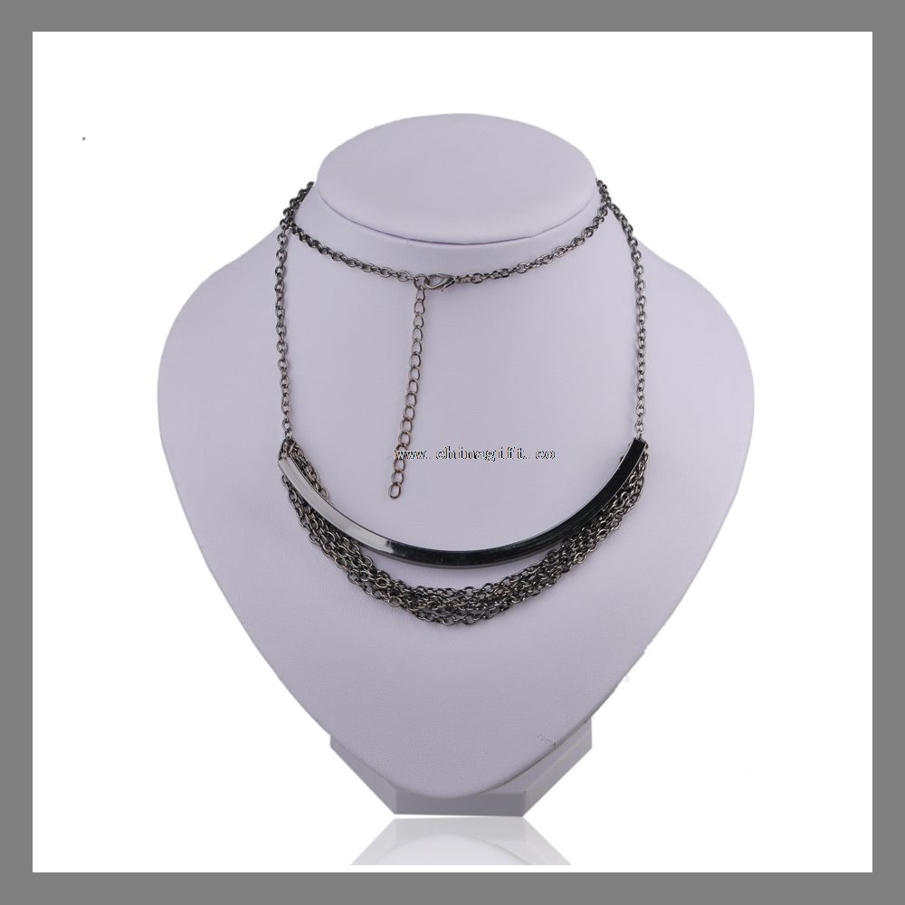 Colier negru din multistrat moda personalizate jeweley