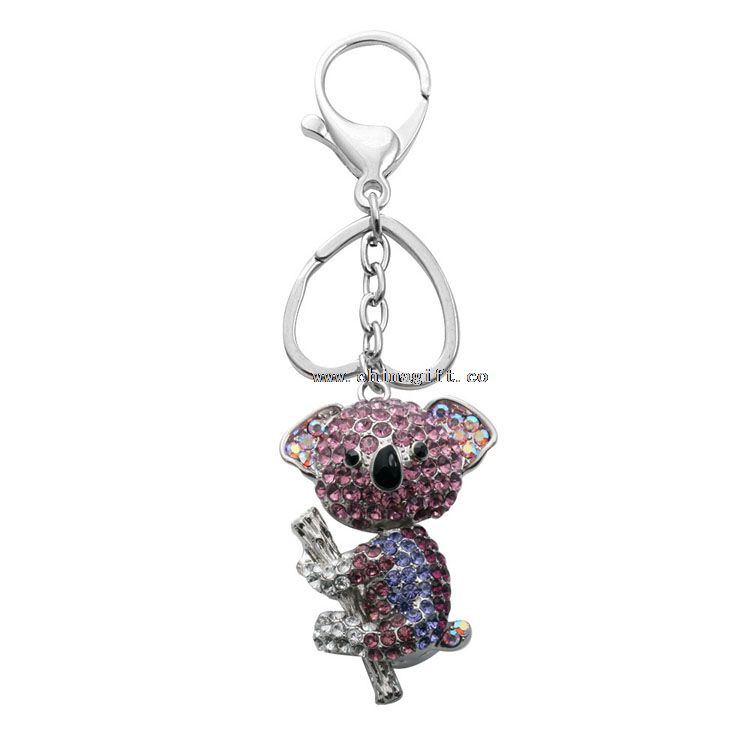 جذابیت کوآلا keychain keychain موجود rhinestone تبلیغاتی هدیه