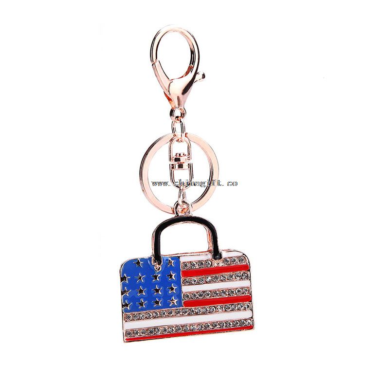 Billige nøgle kæde ring 3d taske brugerdefinerede nøglering souvenirs fra Kina engros