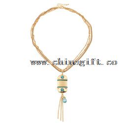 الصين مصنع البيع المباشر أحدث تصميم قلادة ستون قلادة المجوهرات