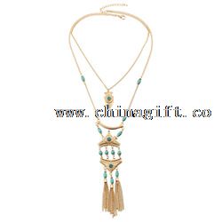 China factory direct sale new design long resin chain necklace jewelry