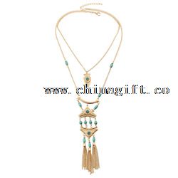 China fábrica venta directa nueva resina larga cadena collar joyería de diseño