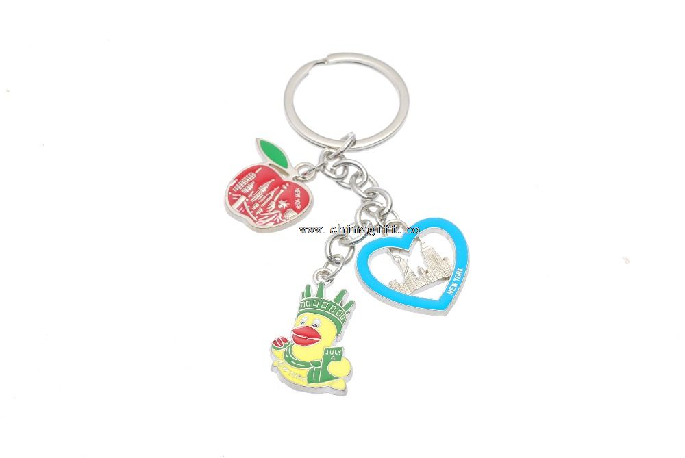 Chine wholesale fashion logo personnalisé en forme de metal keychain