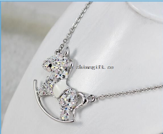 Zodiaco cinese cavallo strass collana per regali di compleanno