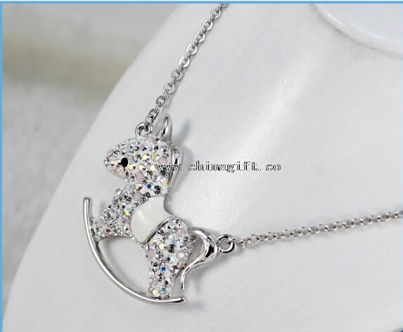 Chinese Zodiac Horse Rhinestone Necklace for Birthday Gifts