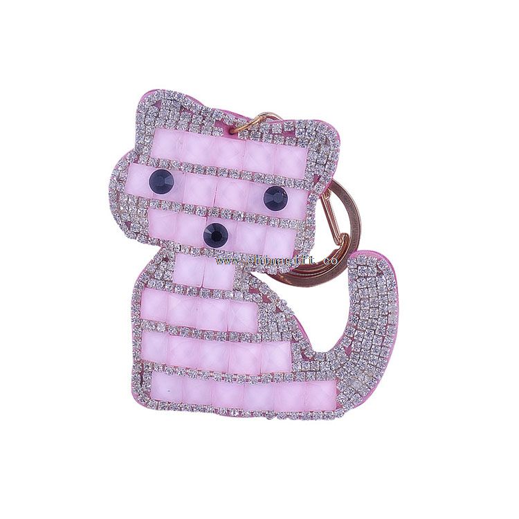 Cute leather cat keychain gifts & crafts keychain for multiple keys