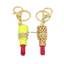 3D keychain lipstick promotion key chain images