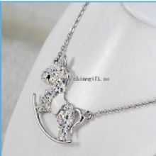 Chinese Zodiac Horse Rhinestone Necklace for Birthday Gifts images