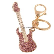 Crystal nøkkelring gitar nøkkelring kjeden dekorative nøkkelring images