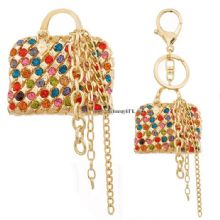 Fashion handbag purse keychain bag crystal keychain wholesale images