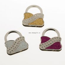 Fashion metal cheap colorful folding bag purse handbag holder for promotional gift images