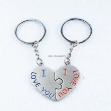 Keyring manufacturers metal magnetic love you heart couple keychain images