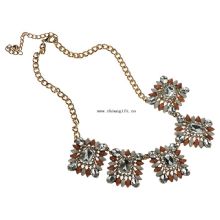 Lady gorgeous Bib Statement rainbow crystal coloured necklace images