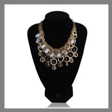 Luxury design alloy pendant crystal glass chunky necklace images