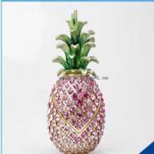 Pineapple Jeweled Trinket Box Jewelry Box with Crystal Stones images