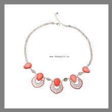 Piros akril drágakő nyaklánc medál rövid divat ékszerek images