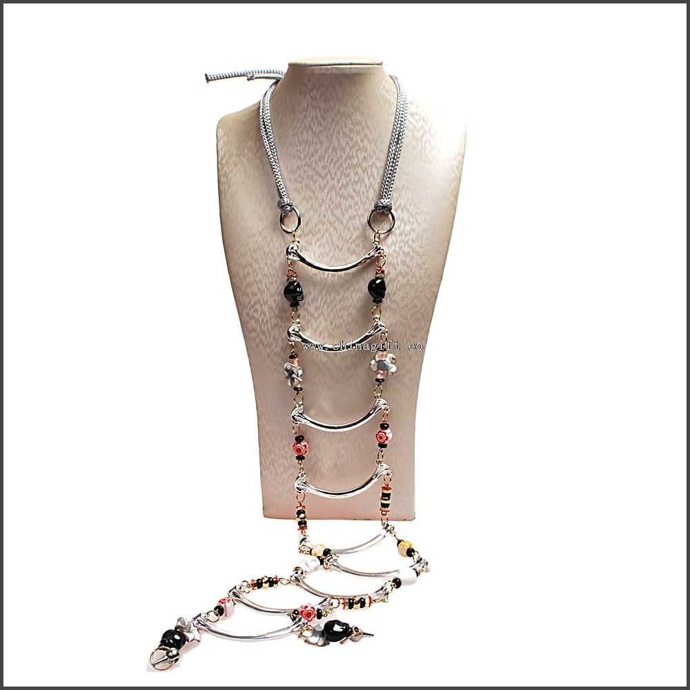 Fashion double row jewelry necklace