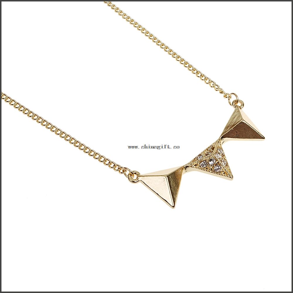 Fashion golden rhombus necklace