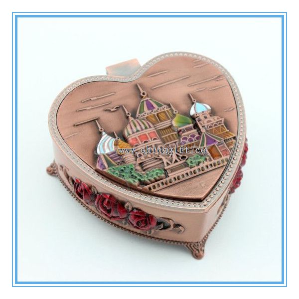 Mode Herz EU Design Metall luxuriöse Hochzeit Geschenk Box Hochzeitstorte-box