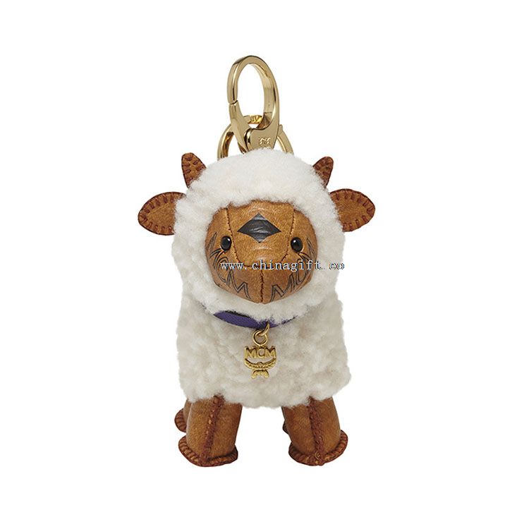 Fashion leather keychain sheep keychain best wholesale websites key ring
