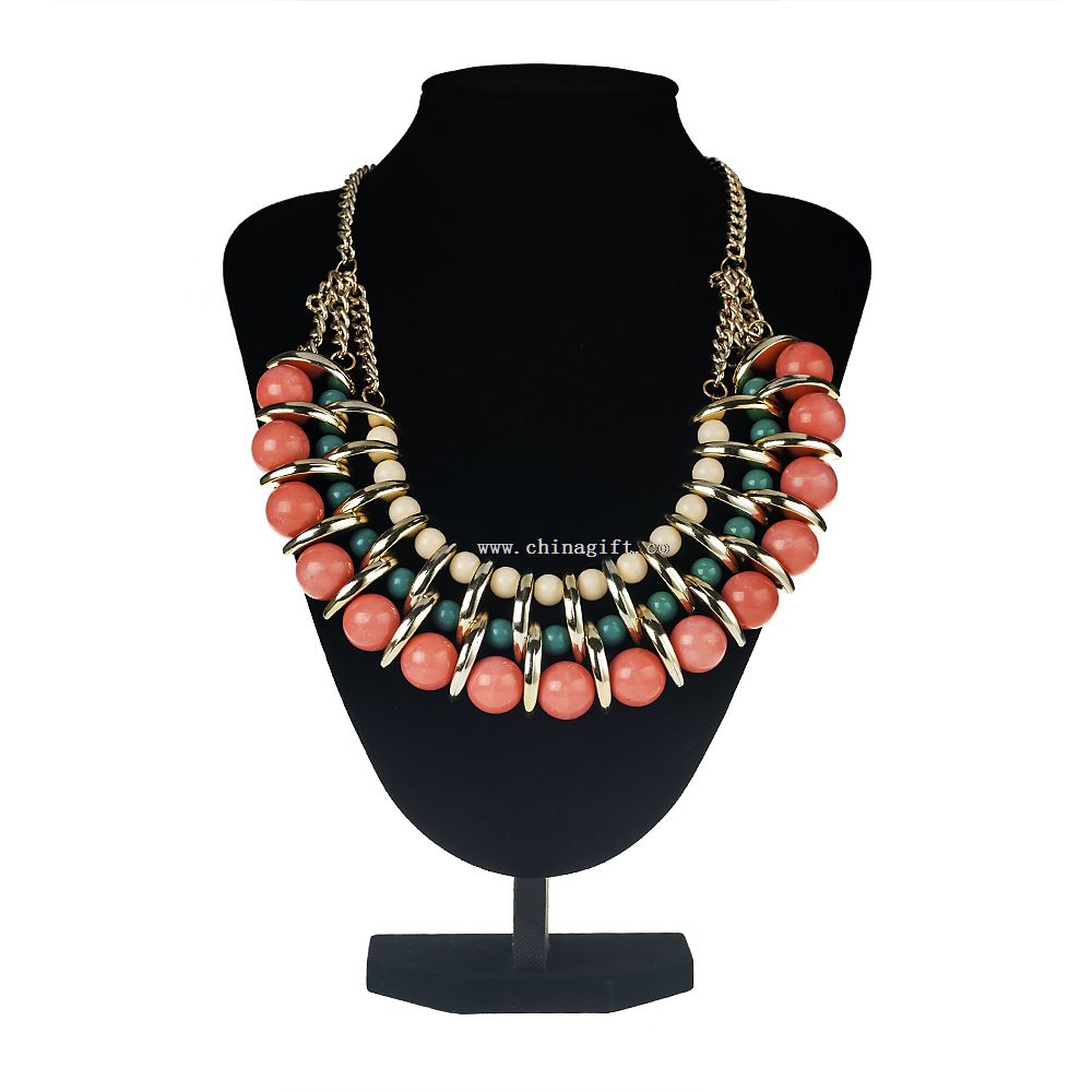 Fashion Women Jewelry Pendant Choker Chunky Bib Statement Beaded Necklace