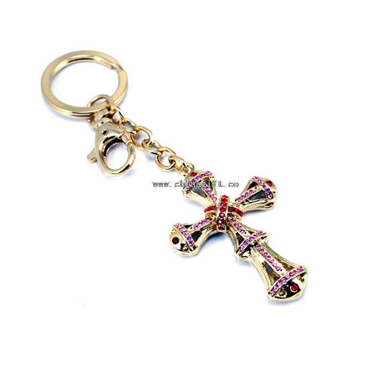 Gantungan kunci berlian imitasi dijual Hot cross gantungan kunci