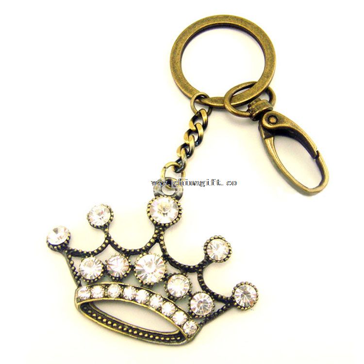 Key hanger custom metal keychain crown shape keychain