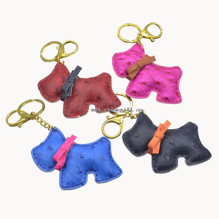 Leather keychain for women leather tassel keychain hippo keychain