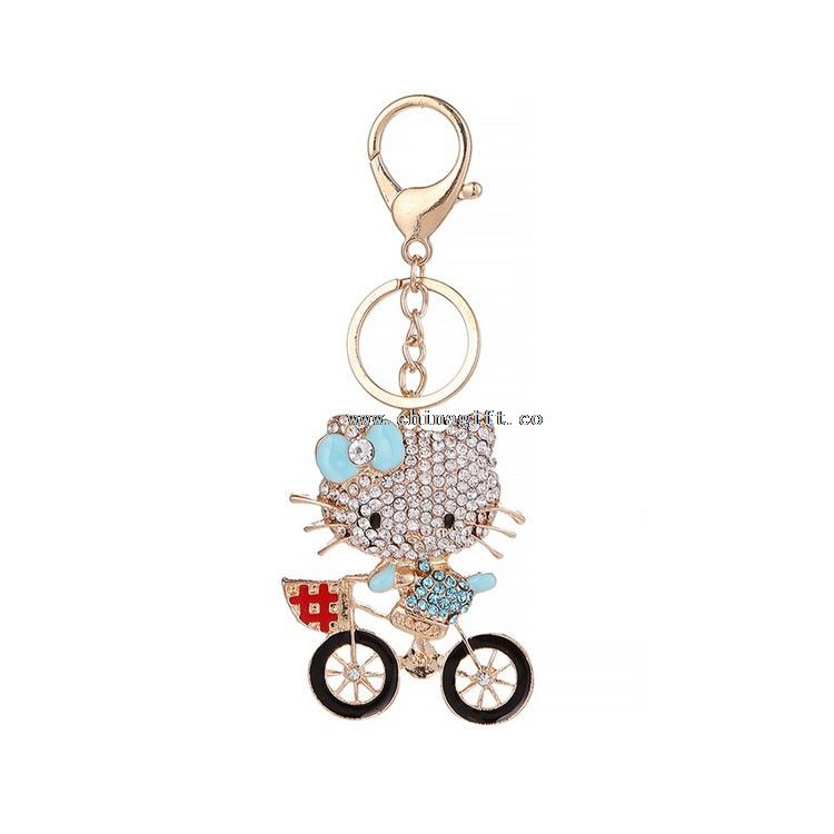 Belle rhinestone keychains alibaba Boutique voiture jouets porte-clés